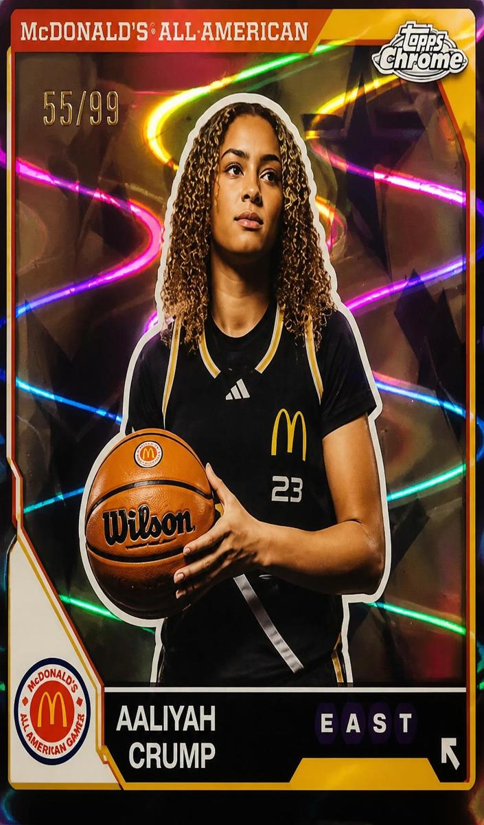 2025 Topps Chrome McDonald's All American Basketball Purple Lava Refractor Aaliyah Crump #54
