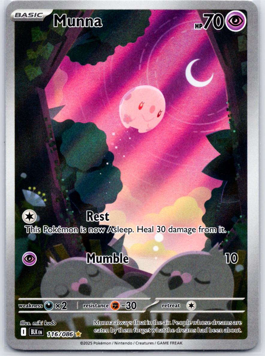 2025 Pokemon Scarlet & Violet Black Bolt Munna #116 CGC 9.5