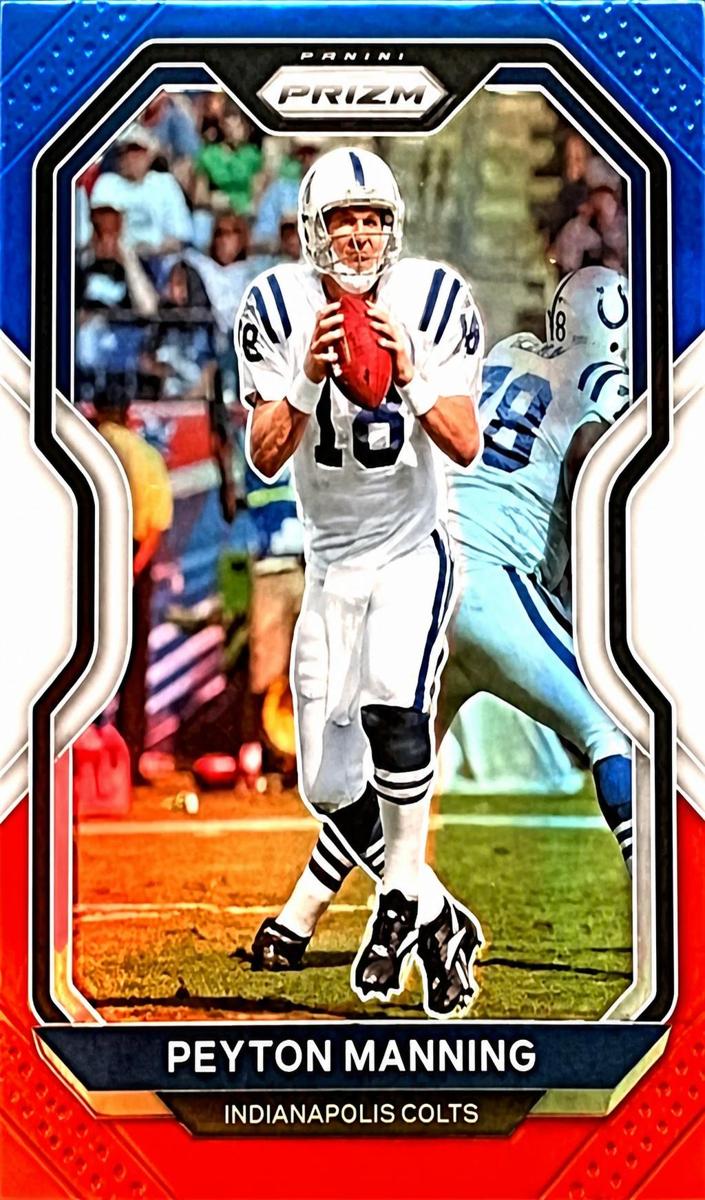 2020 Panini Prizm Football Red White and Blue Prizm Peyton Manning #91 PSA 10