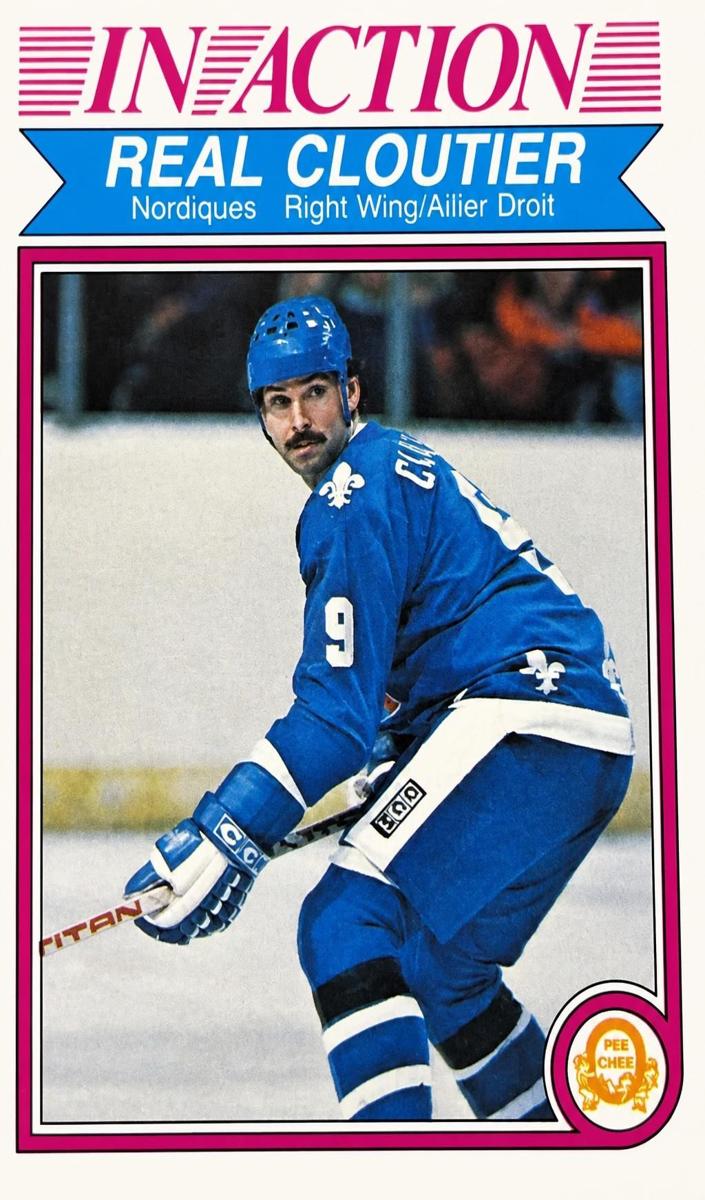 1982 O-Pee-Chee Hockey In Action Real Cloutier #280