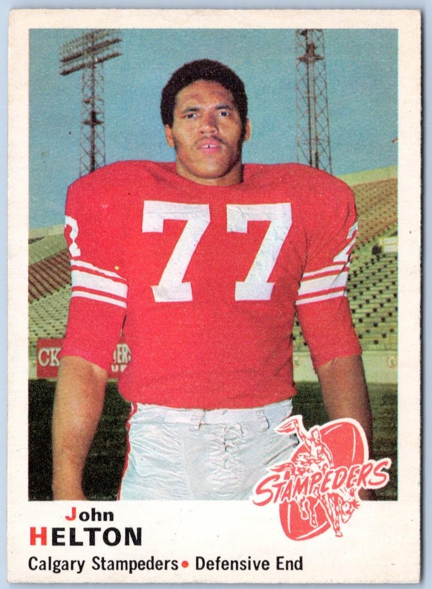1970 O-Pee-Chee CFL Football John Helton #92