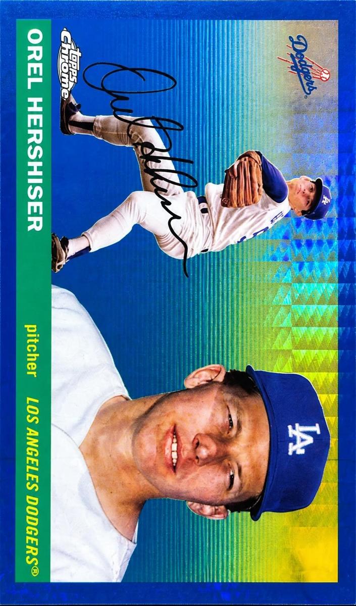 2025 Topps Chrome Platinum Baseball Blue Prism Refractor Orel Hershiser #488