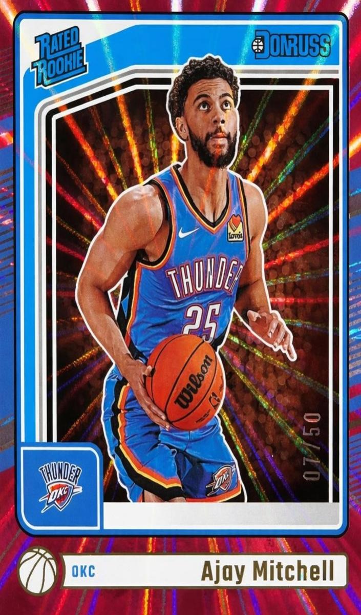 2024 Panini Donruss Basketball Holo Pink Laser Ajay Mitchell #218