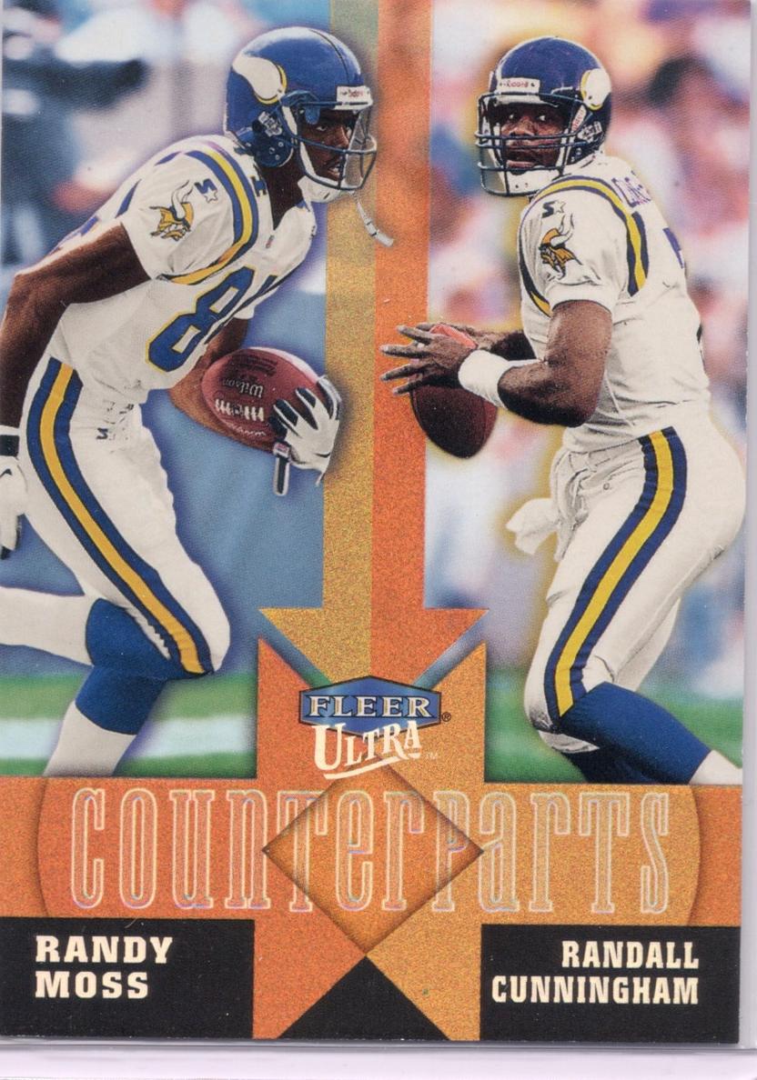 1999 Fleer Ultra Football Randy Moss / Randall Cunningham #7 CP