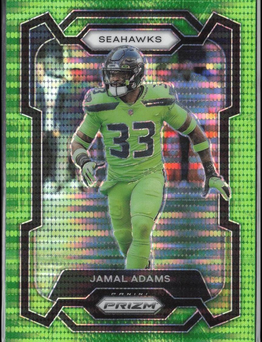 2023 Panini Prizm Football Neon Green Pulsar Jamal Adams #259
