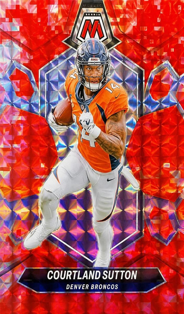 2024 Panini Mosaic Football Camo Red Courtland Sutton #66