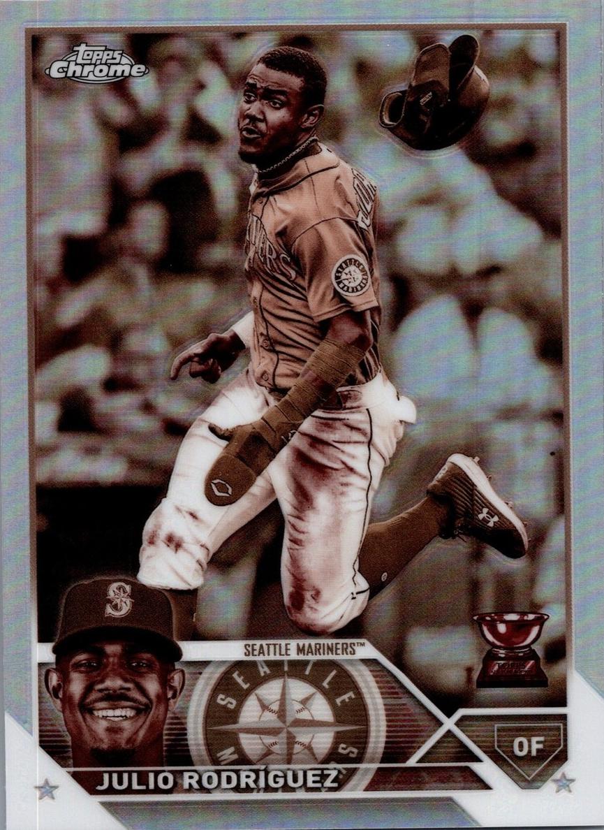 2023 Topps Chrome Baseball Sepia Julio Rodriguez #200