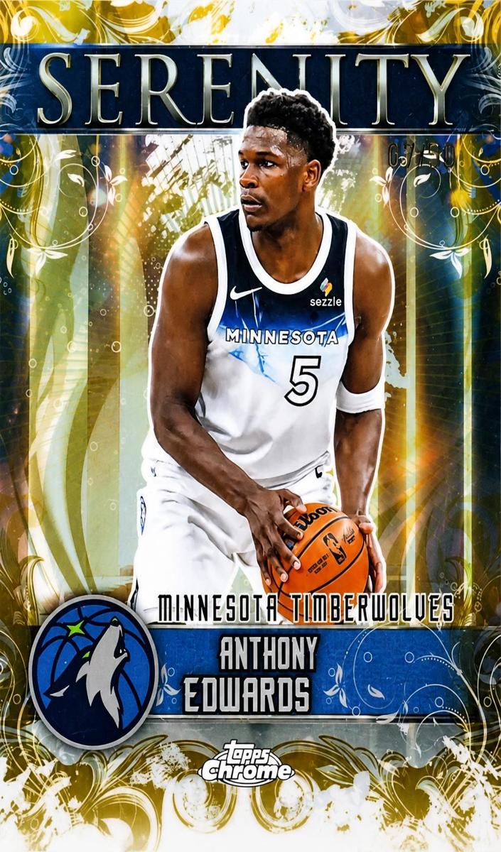 2025 Topps Chrome Basketball Gold Refractor Anthony Edwards #SY-4