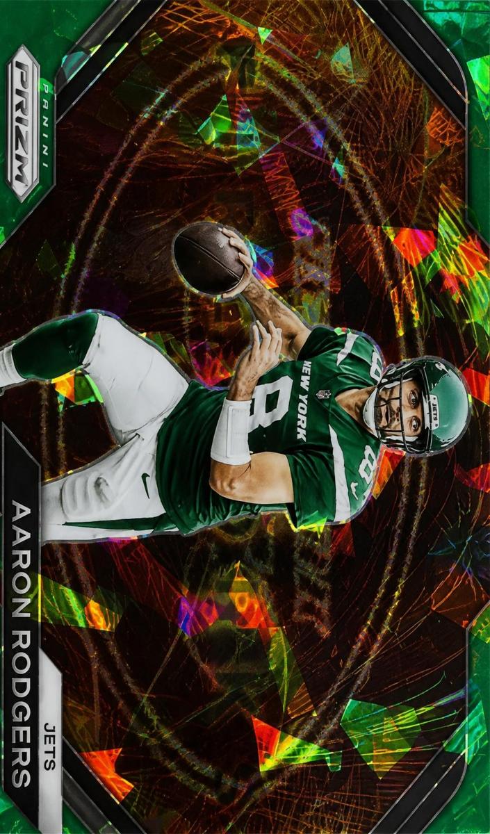 2023 Panini Prizm Football Green Ice Aaron Rodgers #F-7