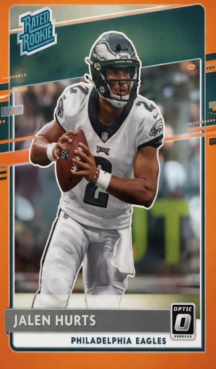 2020 Donruss Optic Football Orange Jalen Hurts #164 PSA 9