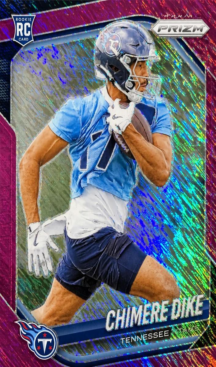 2025 Panini Prizm Football Purple Shimmer Chimere Dike #396