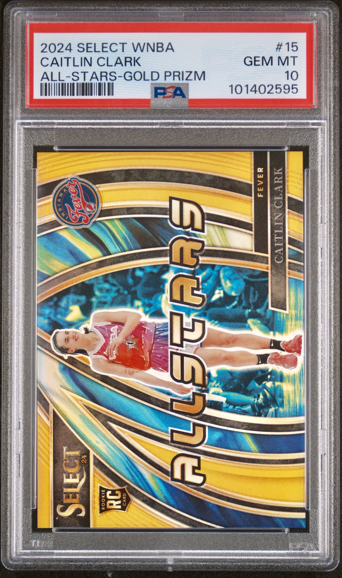 2024 Panini Select WNBA Basketball Gold Caitlin Clark #15 PSA 9