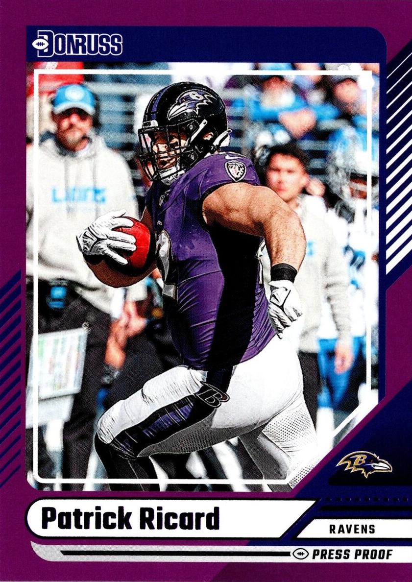 2024 Panini Donruss Football Press Proof Purple Patrick Ricard #211