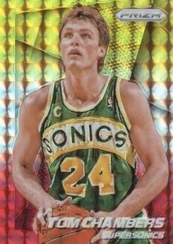 2014 Panini Prizm Basketball Yellow And Red Mosaic Prizm Tom Chambers #171