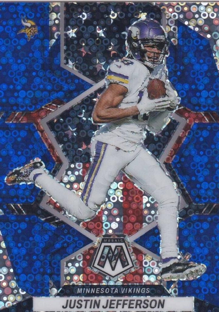 2022 Panini Mosaic Football No Huddle Blue Justin Jefferson #264