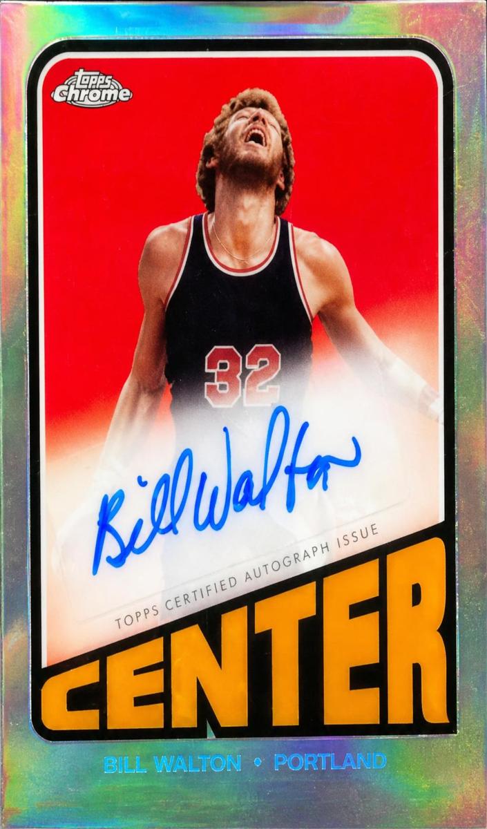 2023 Topps Chrome Basketball Refractor Bill Walton #TA-BW PSA 9