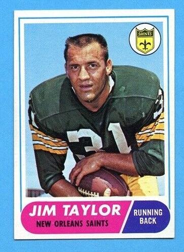 1968 Topps Football Jim Taylor #160 PSA 8