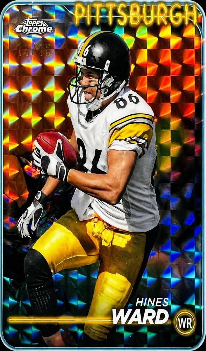 2024 Topps Chrome Football White Geometric Refractor Hines Ward #165