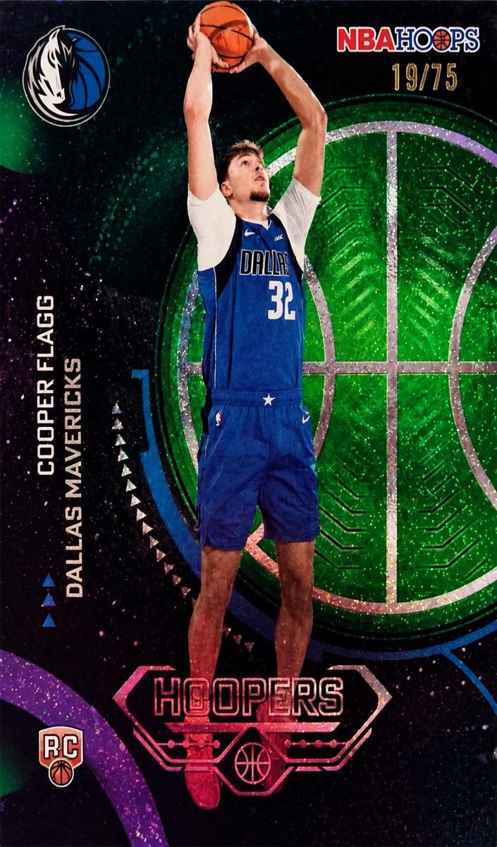 2025 Topps NBA Hoops Basketball Pixel Burst Green Cooper Flagg #H-16