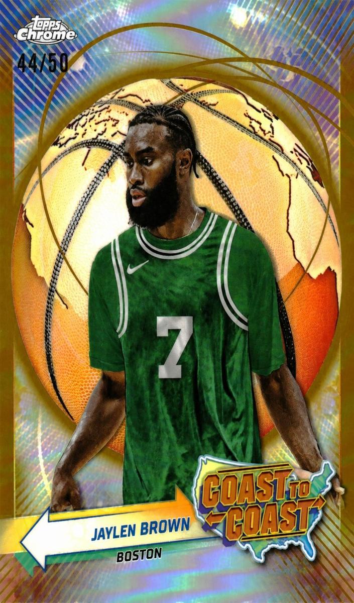 2023 Topps Chrome Basketball Gold Refractor Jaylen Brown #CC-7