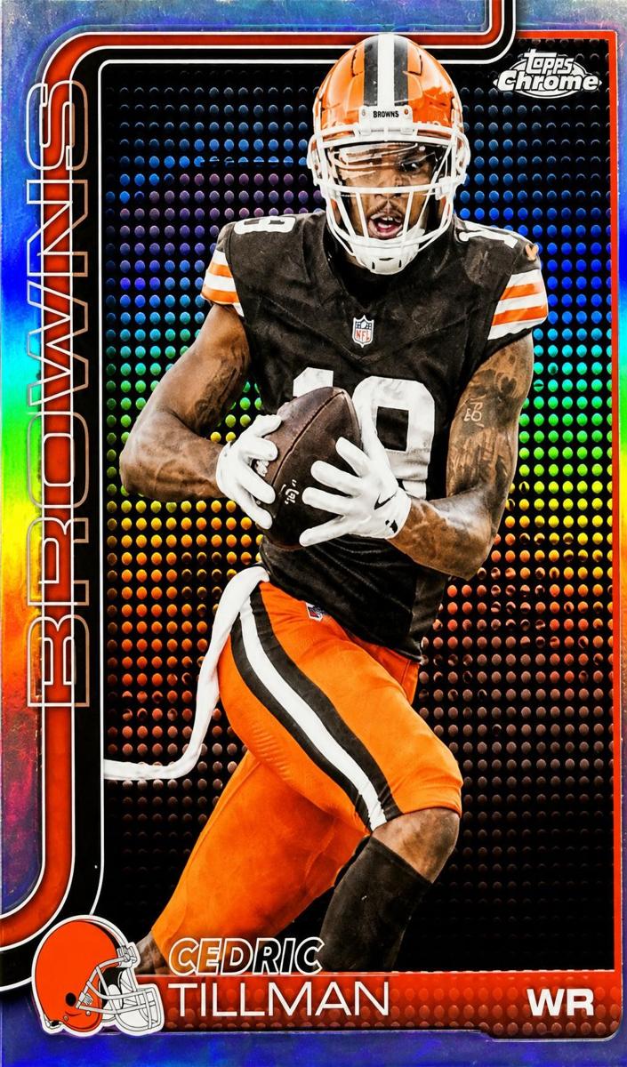 2025 Topps Chrome Football Lightboard Logo Variation Cedric Tillman #67