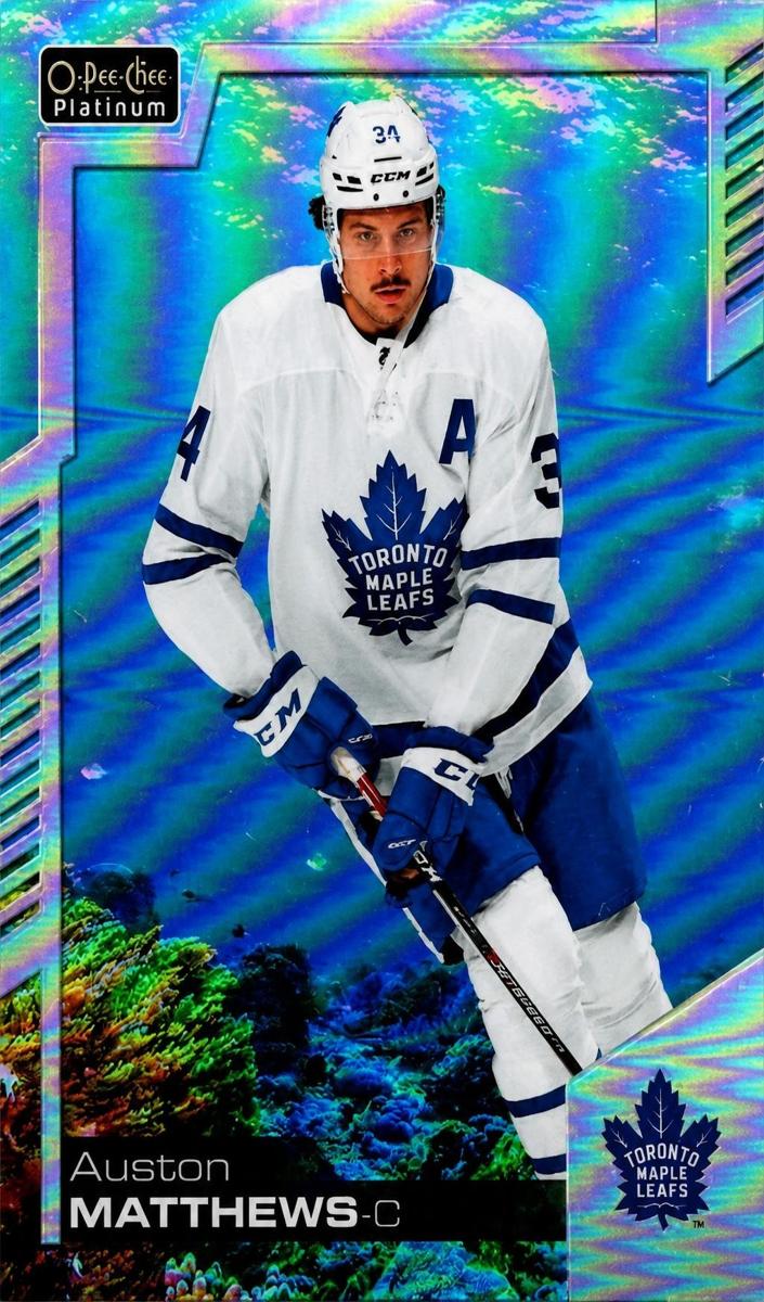 2020 O-Pee-Chee Platinum Hockey Aquamarine Auston Matthews #5