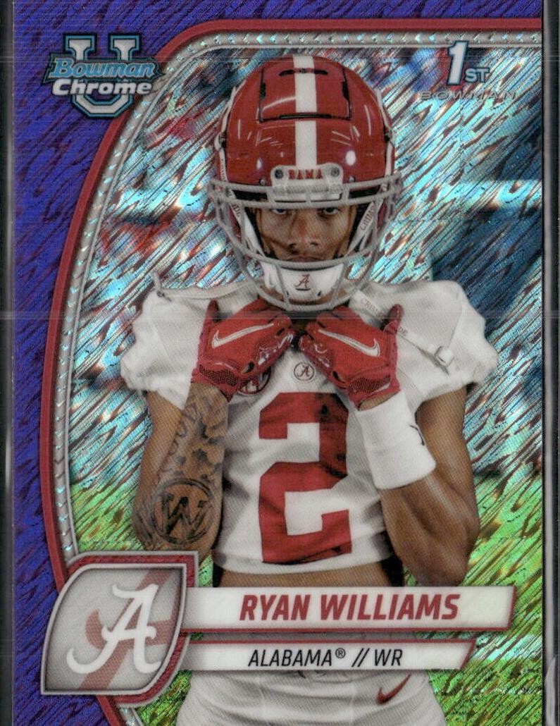2024 Bowman Chrome University Football Purple Refractor Ryan Williams #53 PSA 10