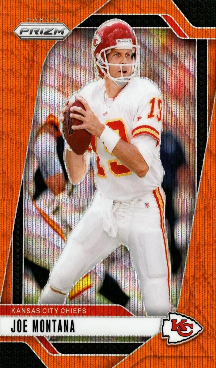 2024 Panini Prizm Football Orange Wave Joe Montana #147