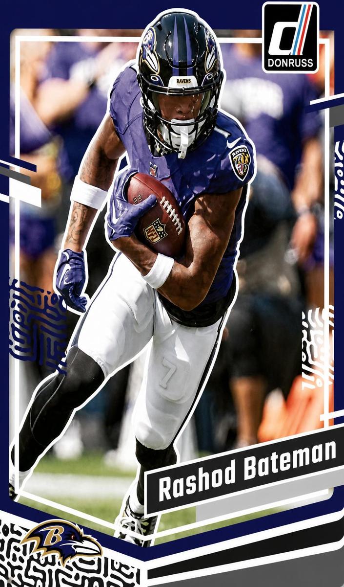 2023 Panini Donruss Football Aqueous Test Rashod Bateman #20