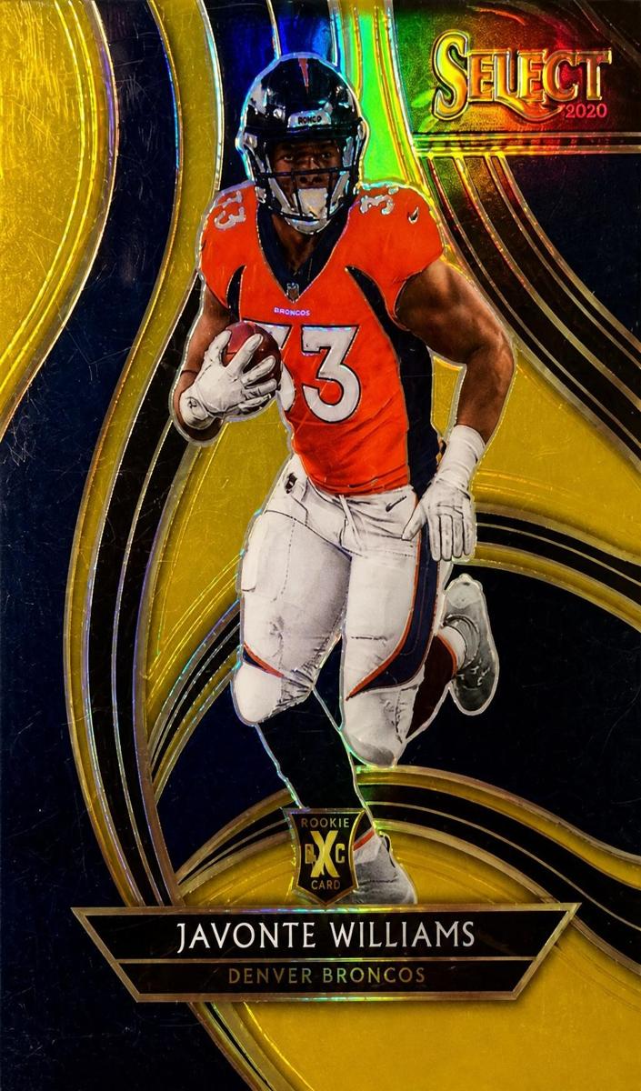 2020 Panini Select Football Gold Javonte Williams #408 PSA 10