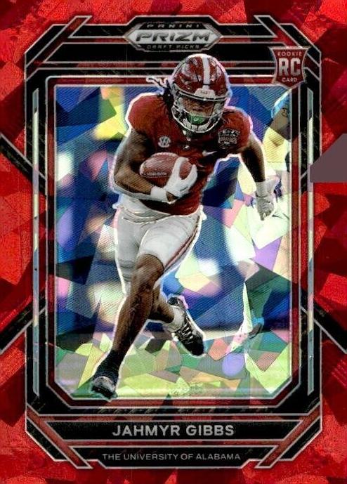 2023 Panini Prizm Draft Picks Football Red Ice Jahmyr Gibbs #116 PSA 9