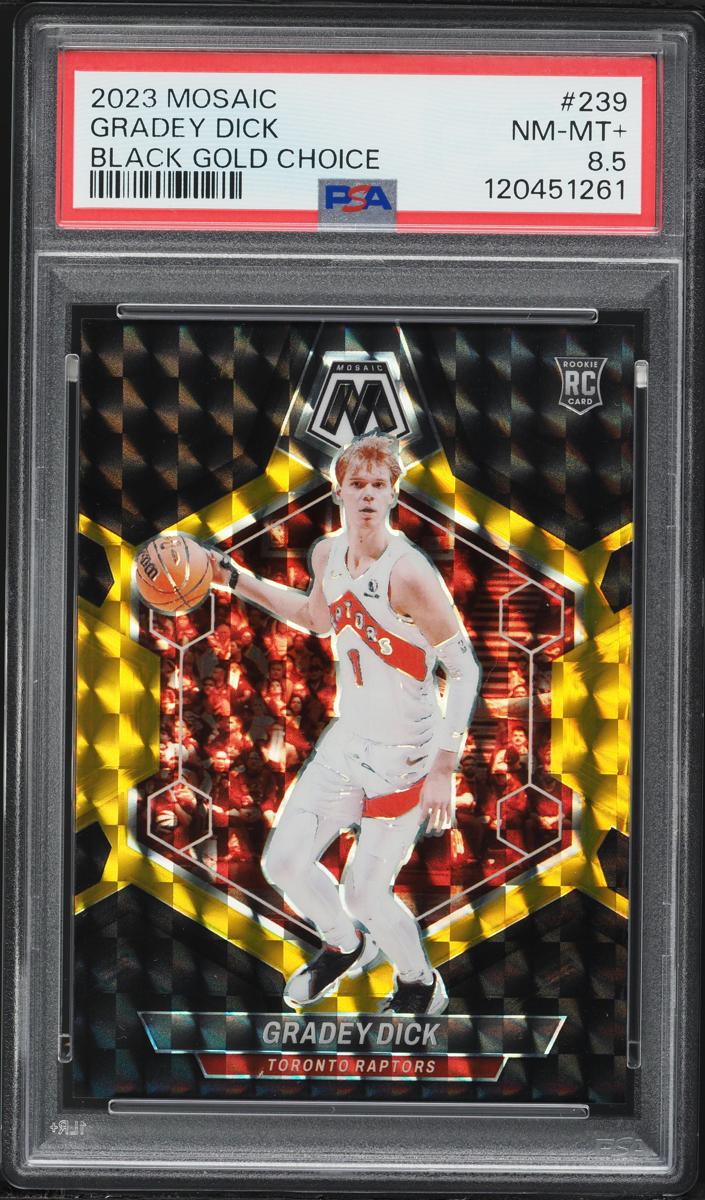 2023 Panini Mosaic Basketball Choice Black Gold Gradey Dick #239 PSA 8.5