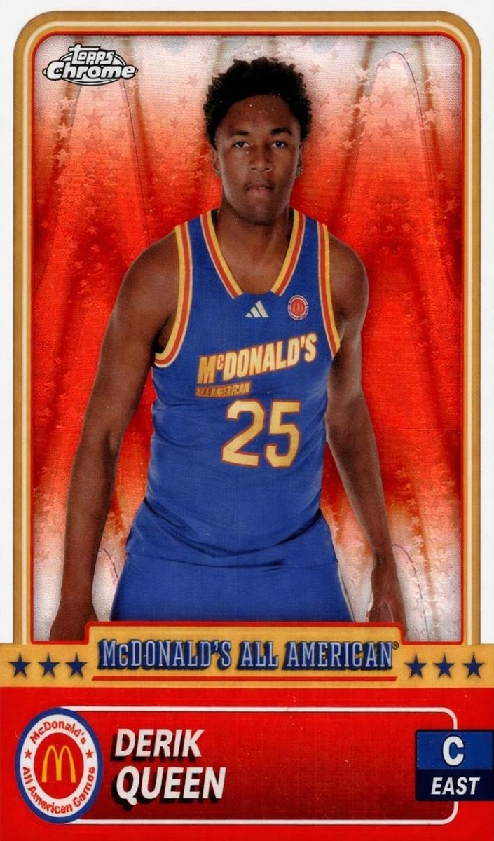 2024 Topps Chrome McDonald's All American Basketball RayWave Refractor Derik Queen #82 PSA 10