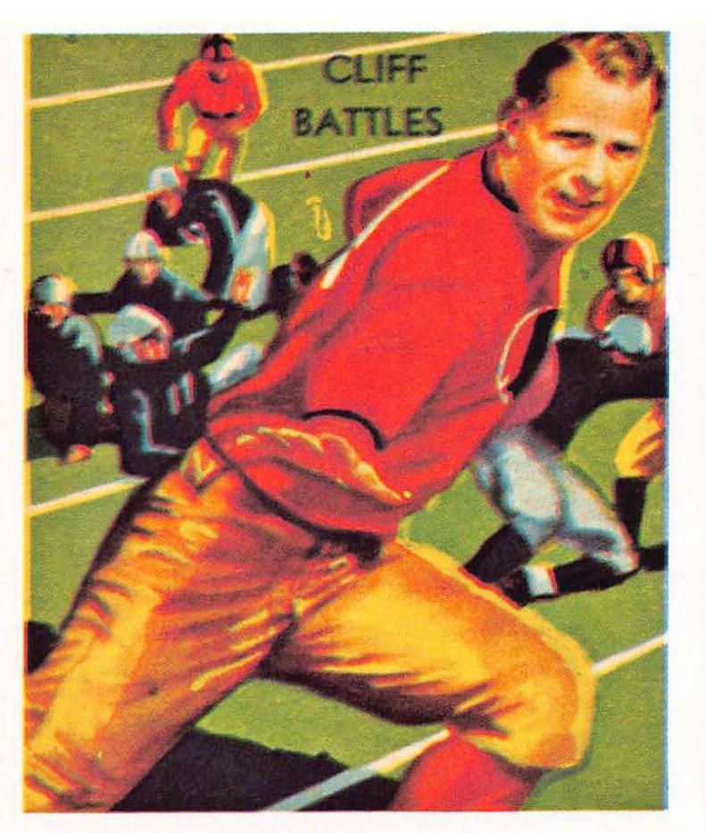 1935 National Chicle Football Cliff Battles #10 PSA 6