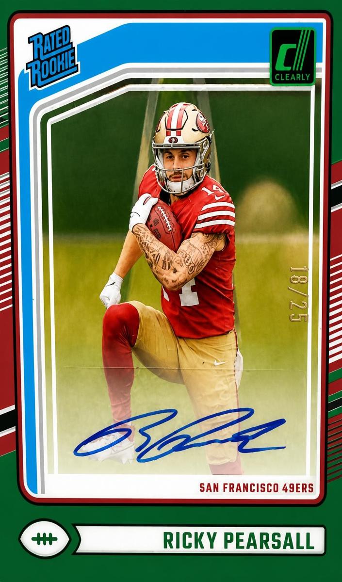 2024 Panini Clearly Donruss Football Green Ricky Pearsall #65