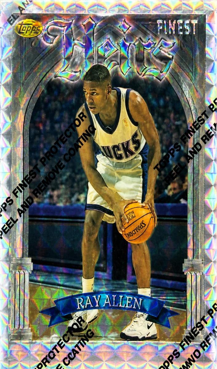 1996 Topps Finest Basketball Refractor Ray Allen #252 PSA 10