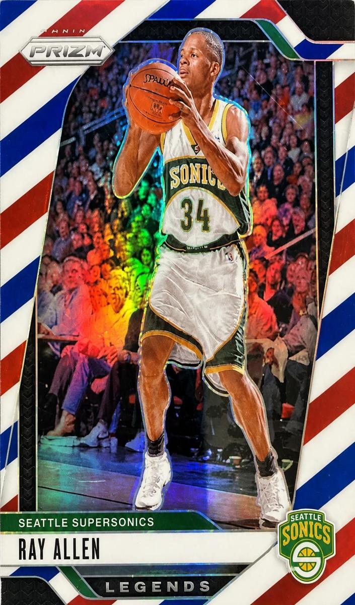 2024 Panini Prizm Basketball Red White and Blue Ray Allen #300