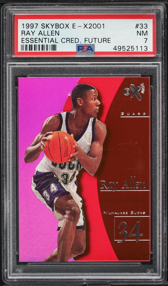 1997 Skybox E-X2001 Basketball Future Ray Allen #33 PSA 7.5