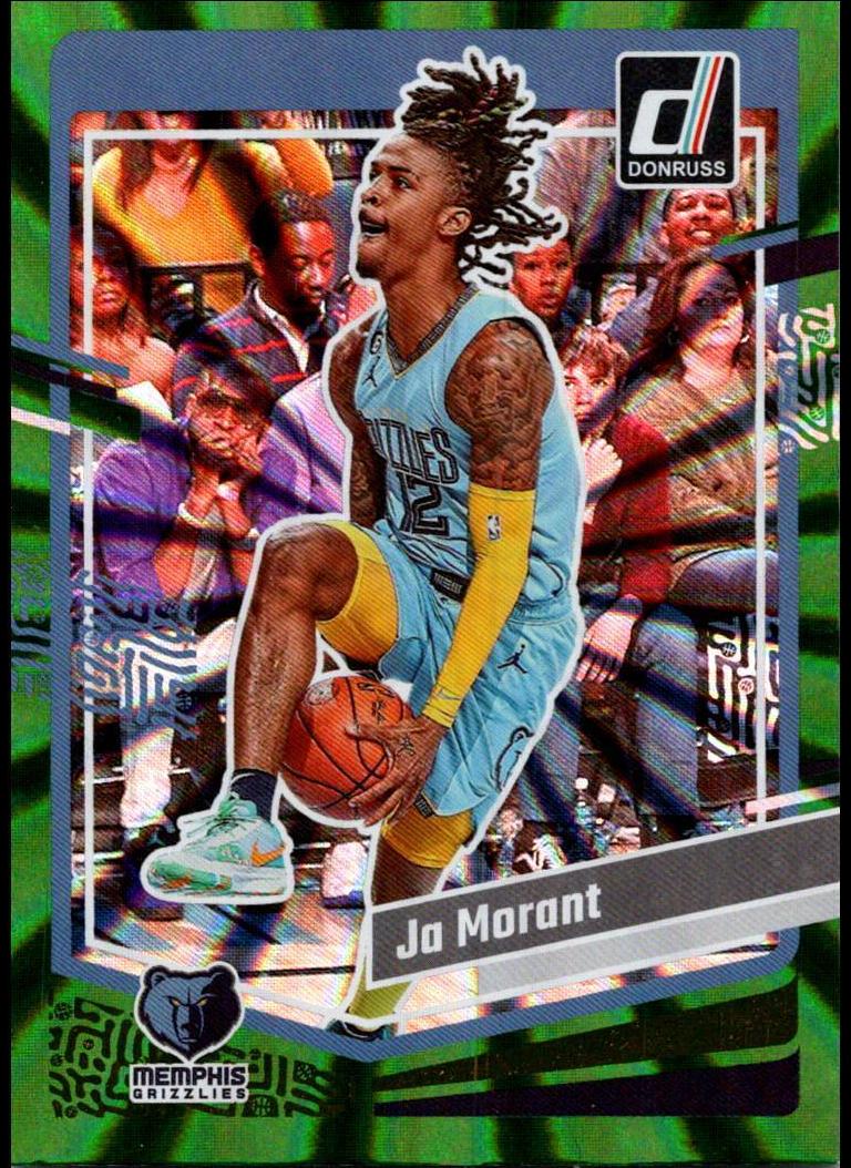 2023 Panini Donruss Basketball Holo Green Laser Ja Morant #131