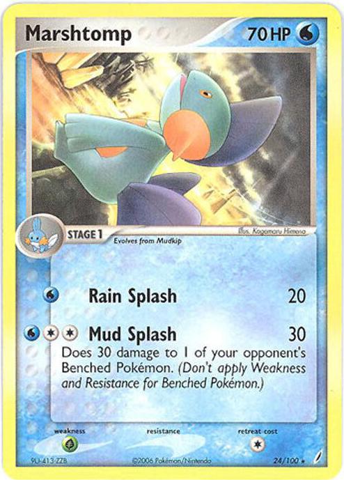 2006 Pokemon EX Crystal Guardians Marshtomp #24