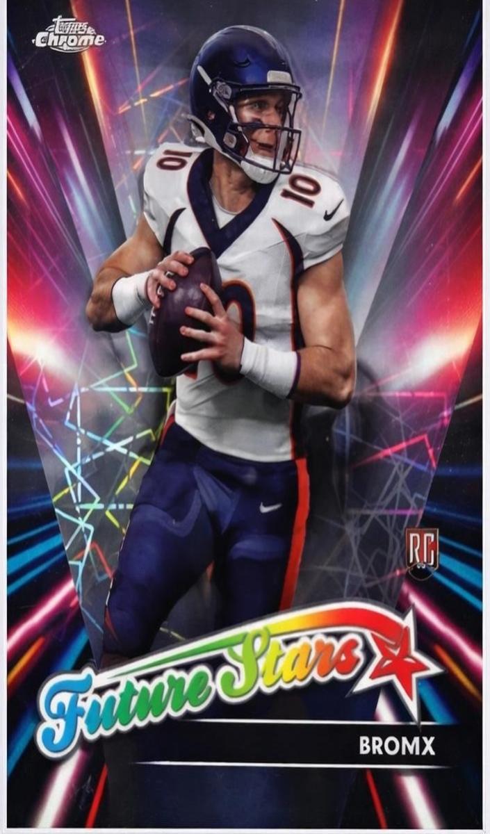 2024 Topps Chrome Football Lazer Refractor Bo Nix #FS-4