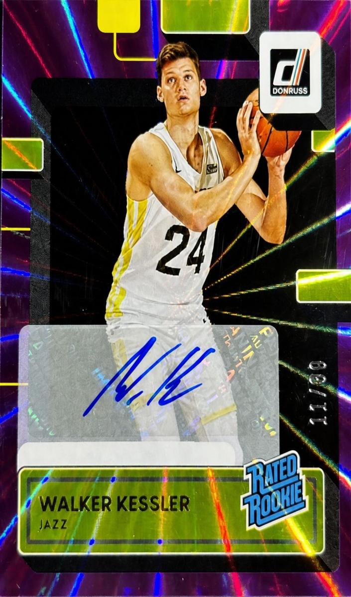 2022 Panini Donruss Basketball Holo Purple Laser Walker Kessler #222