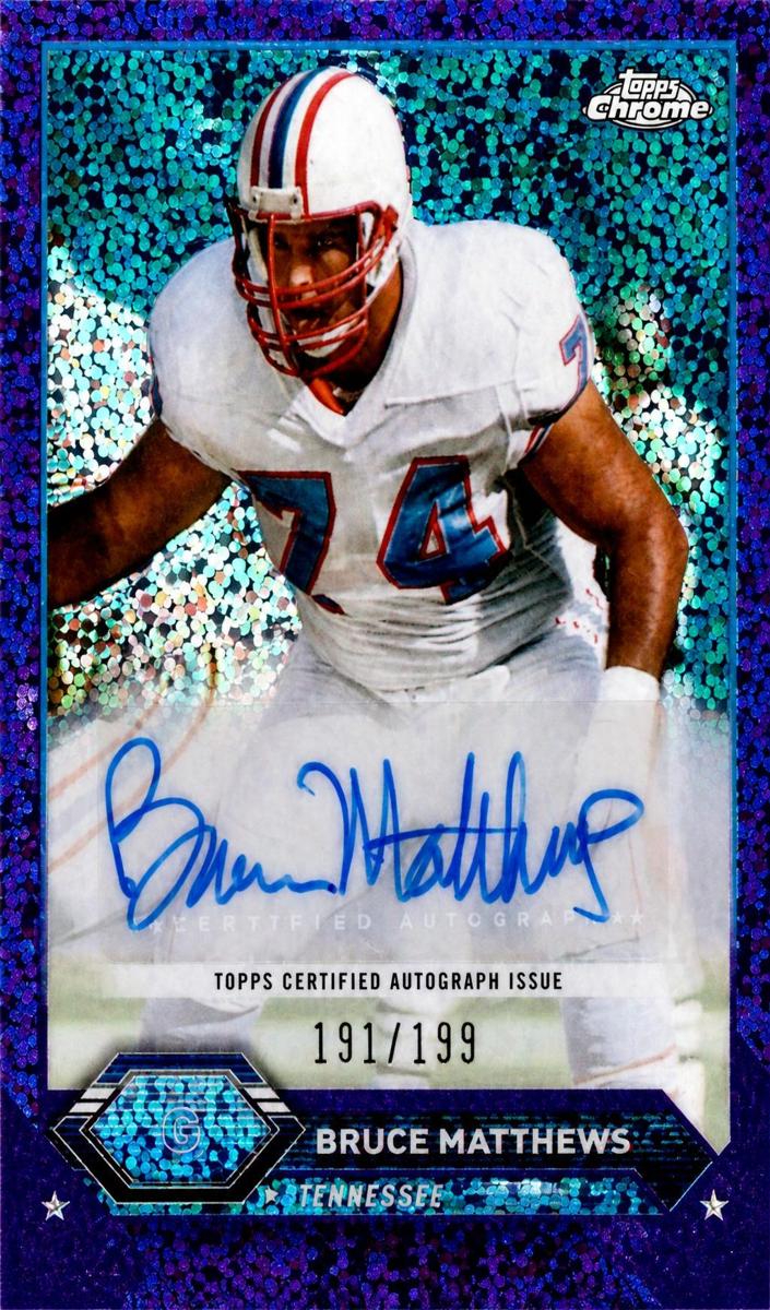 2023 Topps Composite Football Purple Speckle Refractor Bruce Matthews #TCA-BM