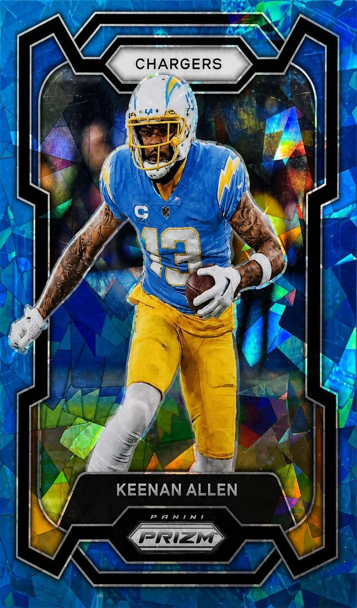 2023 Panini Prizm Football Blue Ice Keenan Allen #159 PSA 8.5