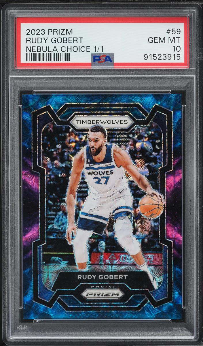 2023 Panini Prizm Basketball Choice Nebula Rudy Gobert #59 PSA 9