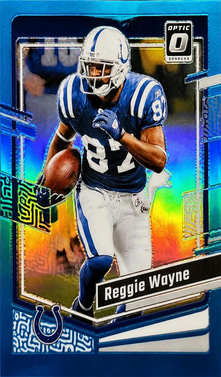2023 Donruss Optic Football Aqua Reggie Wayne #80