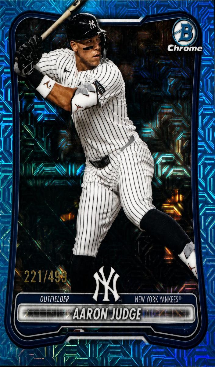2026 Bowman Mega Box Baseball Sky Blue Mojo Refractor Aaron Judge #1