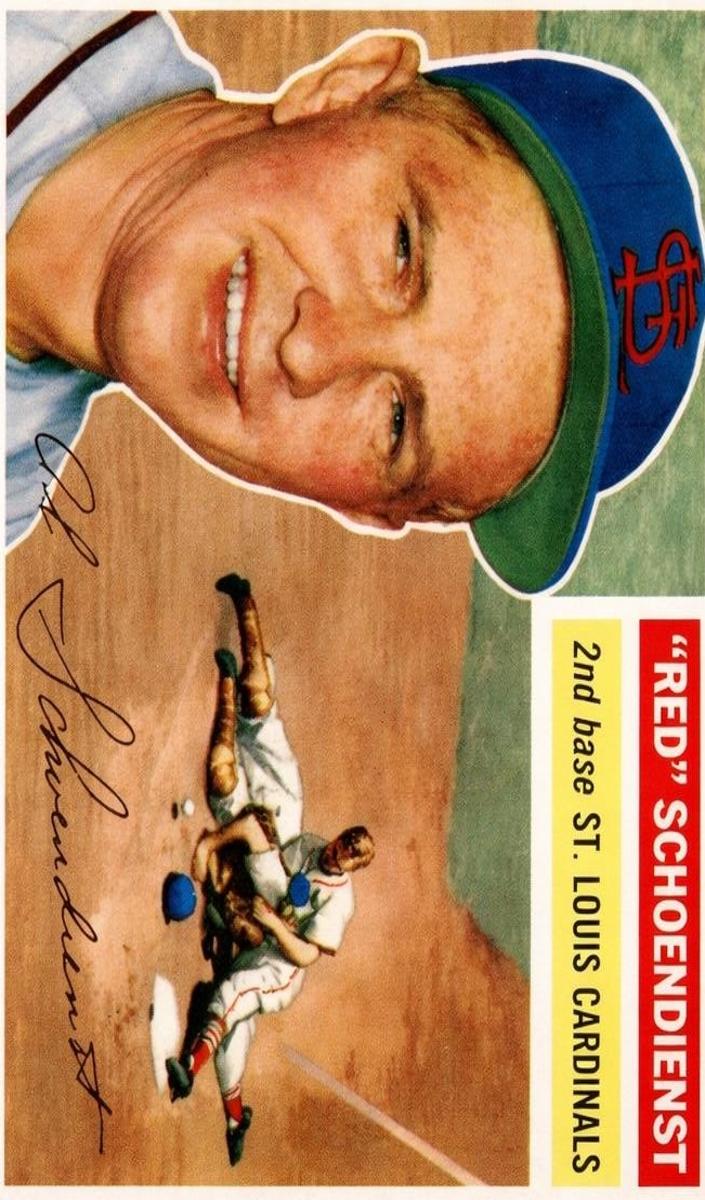 1956 Topps Baseball White Back Red Schoendienst #165