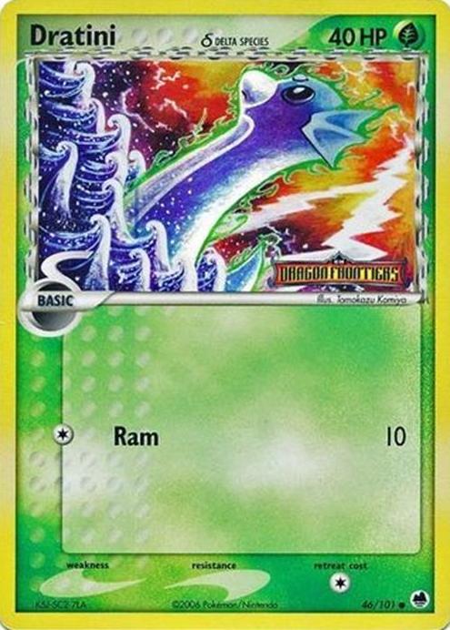 2006 Pokemon EX Dragon Frontiers Reverse Holo Dratini #46 CGC 5.5