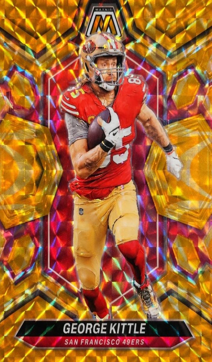 2024 Panini Mosaic Football Reactive Yellow George Kittle #194